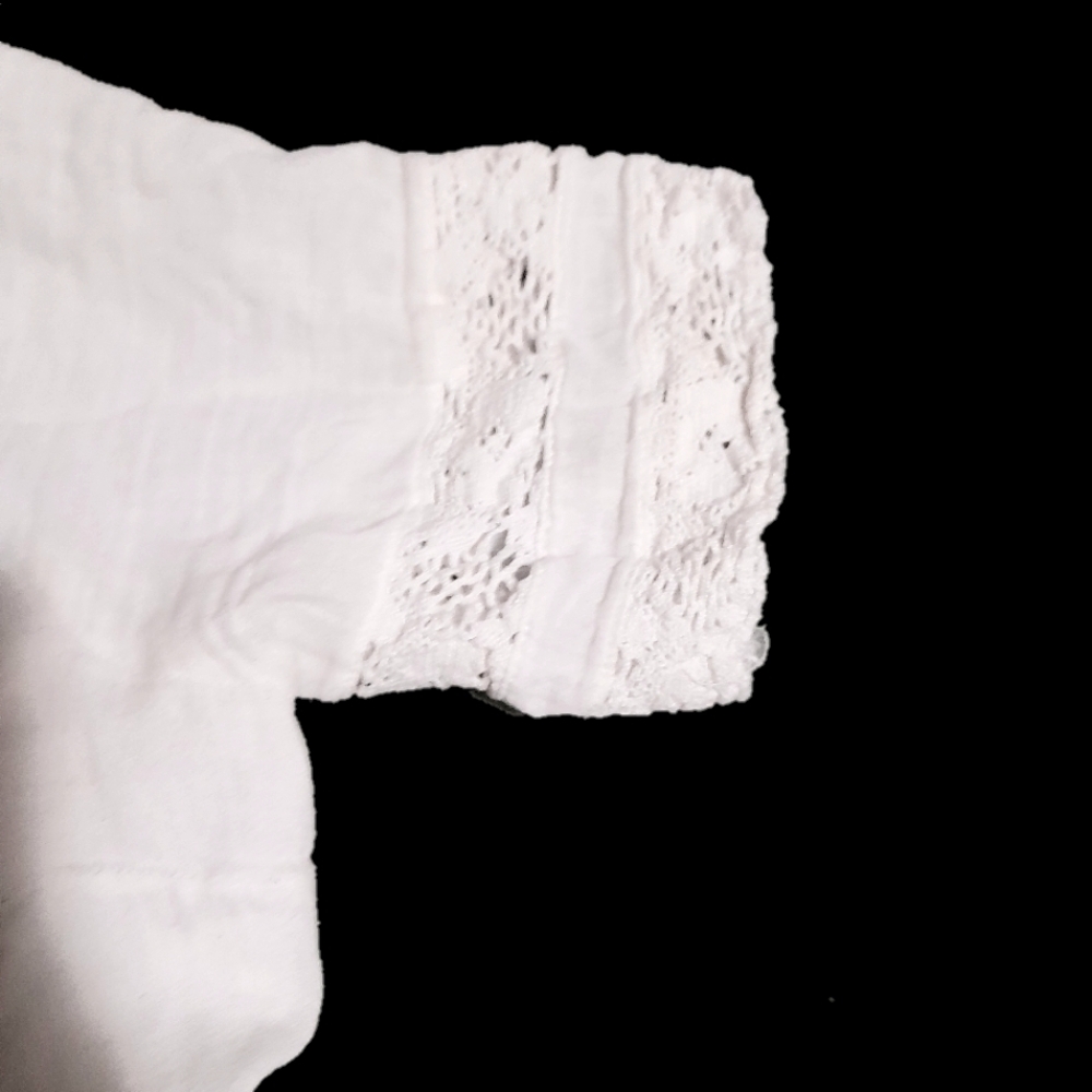 Old Navy White Dress with Lace Sleeves - Picture 2 of 3